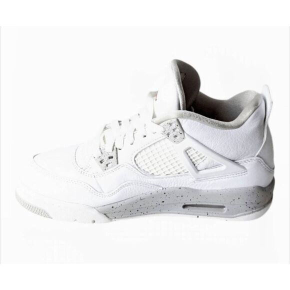 NIKE Air Jordan 4 Retro "White Oreo" Sneakers Size 7Y/W8.5 - Picture 6 of 8